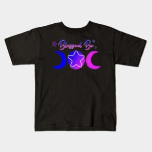 Blessed Be Triplemoon Abstract Night Edition Design Kids T-Shirt